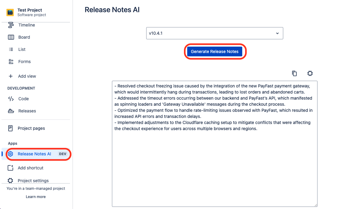 Generate Release Notes Instantly
